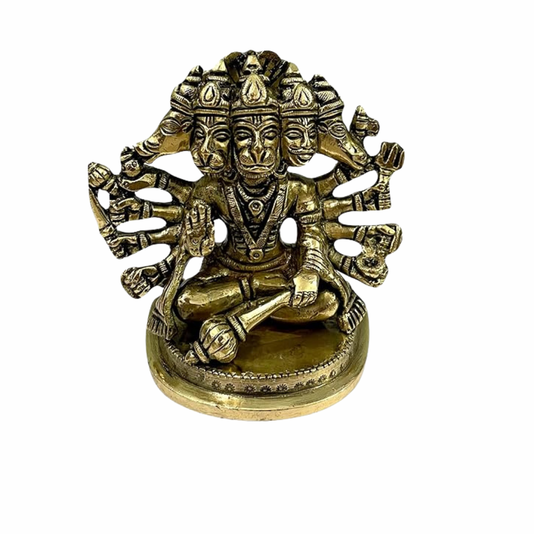 WIGANO Brass Panchmukhi Bajrang Bali Hanuman Ji